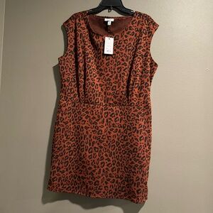 Nine West Animal Print Dress Size XXL